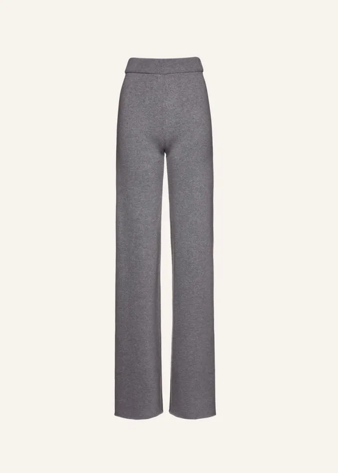 Shop Magda Butrym Basics Flare Knit Jogging Pants In Grey
