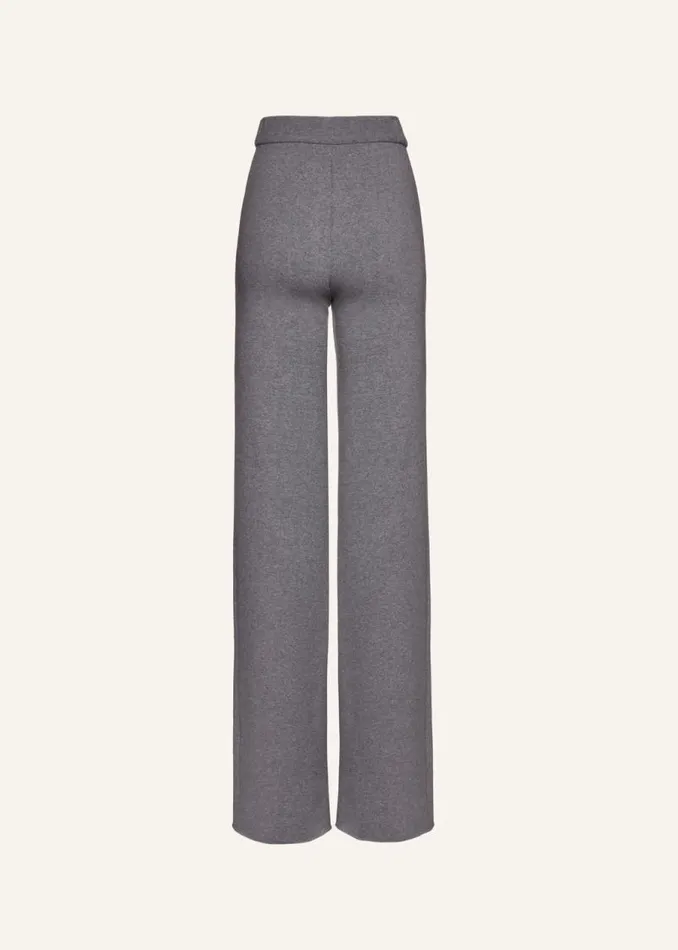 Shop Magda Butrym Basics Flare Knit Jogging Pants In Grey Shop Magda Butrym Basics Flare Knit Jogging Pants In Grey