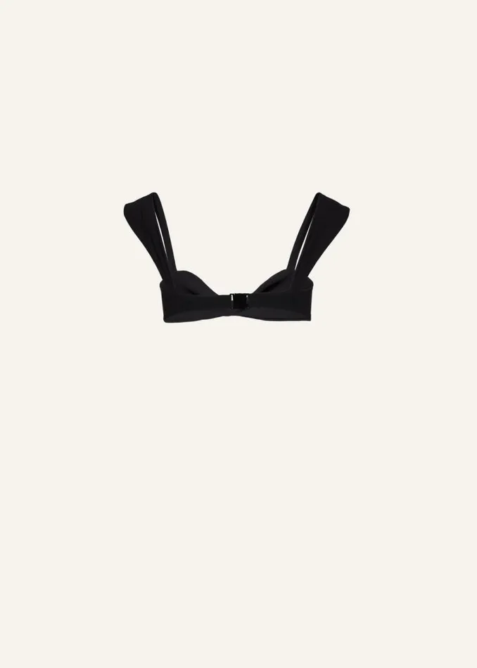Shop Magda Butrym Beachwear Retro Bustier Swim Top In Black Shop Magda Butrym Beachwear Retro Bustier Swim Top In Black