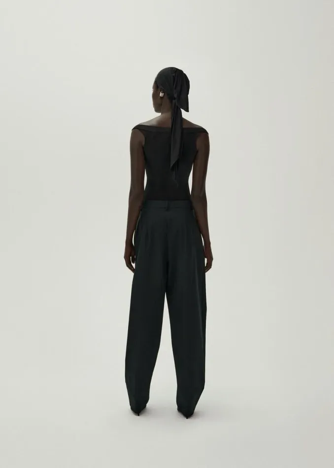 Shop Magda Butrym Bodysuits Rose Bra Jersey Bodysuit In Black