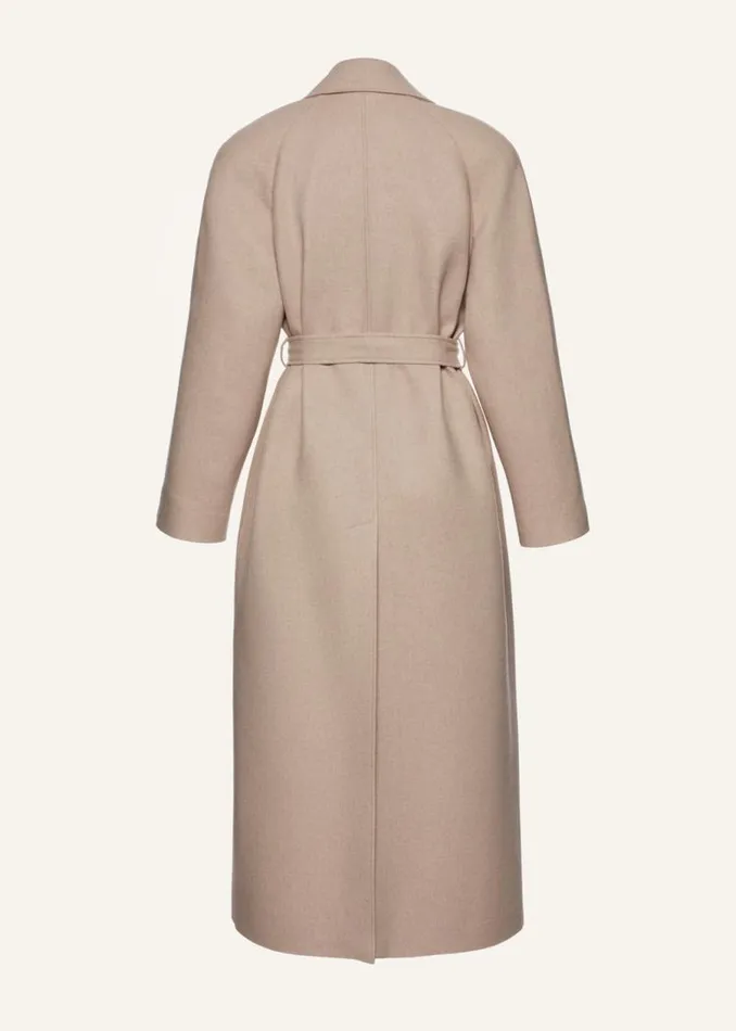 Shop Magda Butrym Coats And Jackets Cashmere Wrap Coat In Beige Shop Magda Butrym Coats And Jackets Cashmere Wrap Coat In Beige