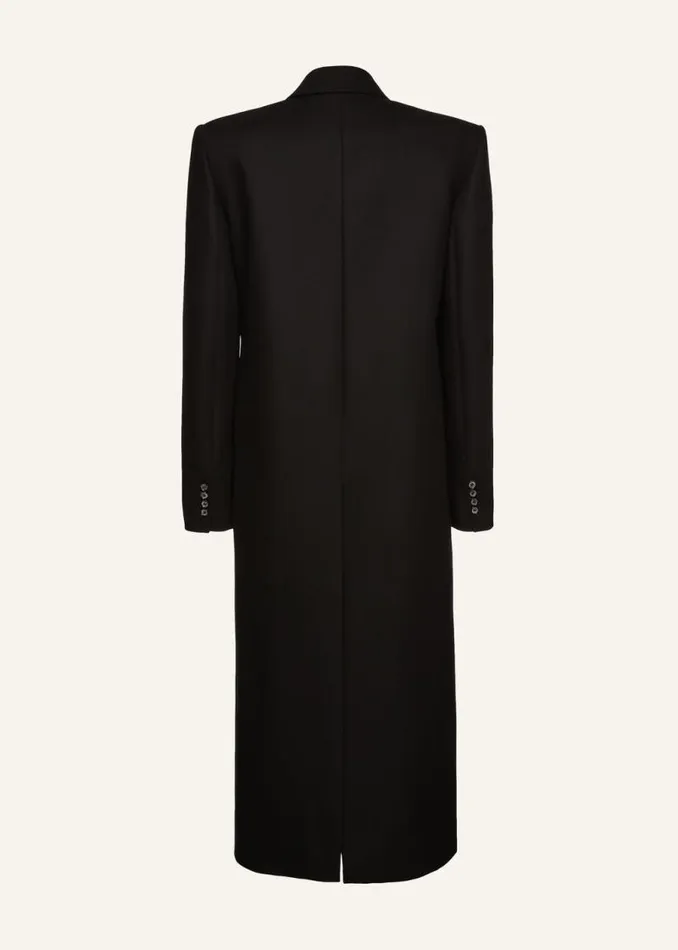 Shop Magda Butrym Coats And Jackets Long Classic Wool Coat In Black