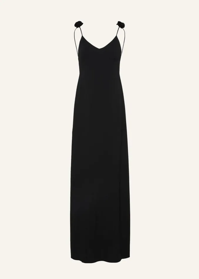 Shop Magda Butrym Dresses Long Slip Dress In Black