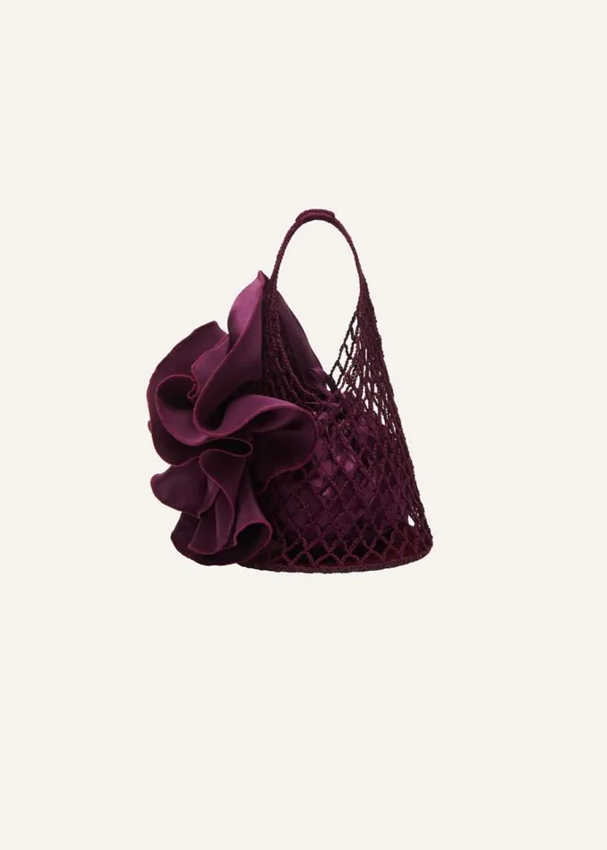 Shop Magda Butrym Handbags Small Devana Bag In Aubergine Shop Magda Butrym Handbags Small Devana Bag In Aubergine