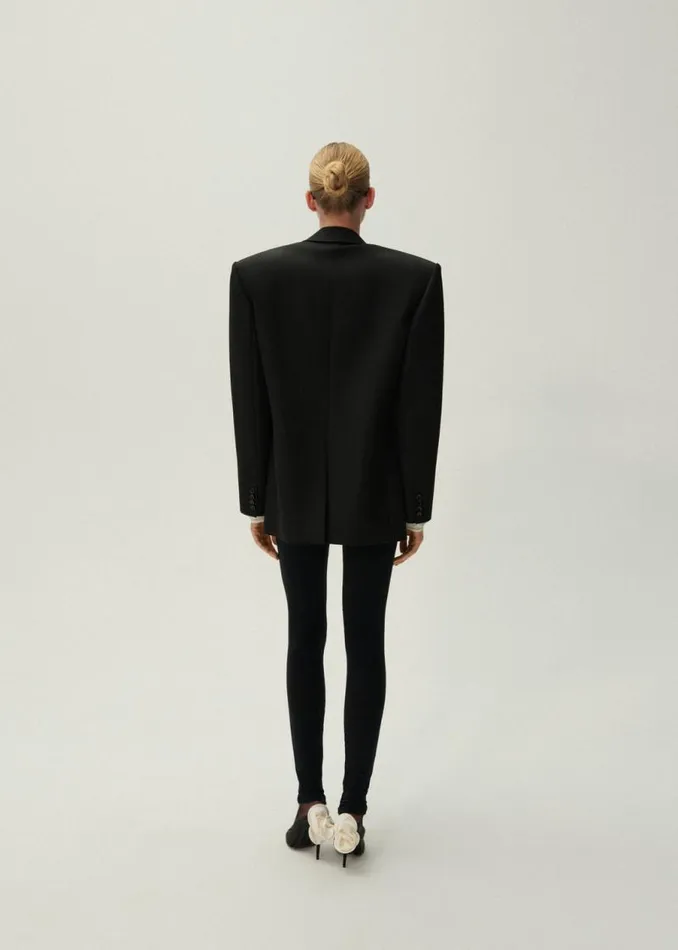 Shop Magda Butrym Pants Waist Wrap Jersey Leggings In Black Shop Magda Butrym Pants Waist Wrap Jersey Leggings In Black