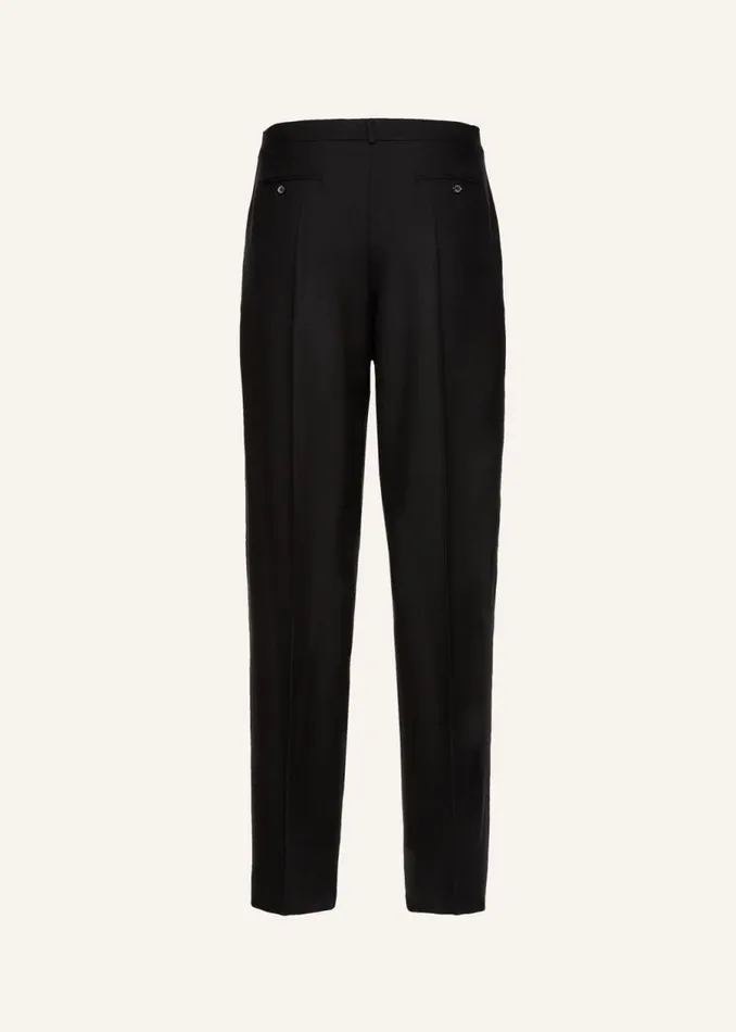 Shop Magda Butrym Tailoring And Suits Wide Leg Tailored Silk Pants In Black Shop Magda Butrym Tailoring And Suits Wide Leg Tailored Silk Pants In Black