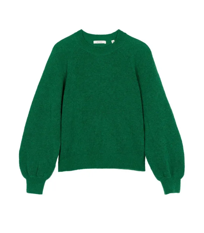 Shop MARSENA SWEATER Evergreen DEN Knitwear