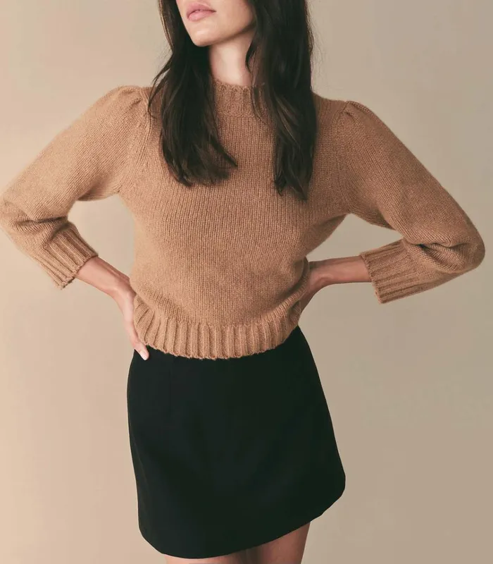 Shop MAY SWEATER Praline DEN Knitwear