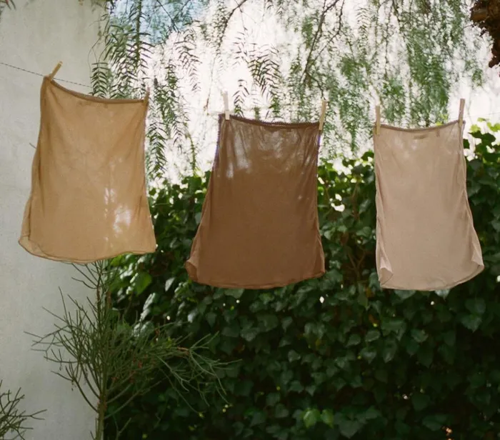 Shop MINI SKIRT SLIP Carob DEN Delicates and Sleepwear