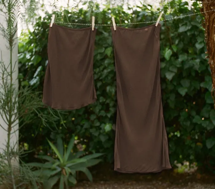 Shop MINI SKIRT SLIP Umber DEN Delicates and Sleepwear