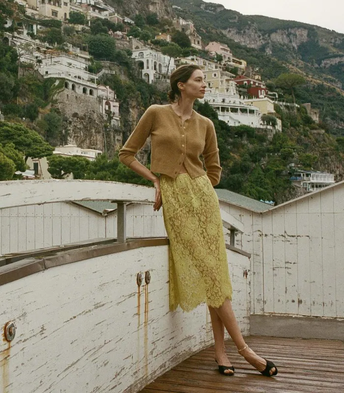 Shop NANDI SKIRT Daffodil Yellow DEN Skirts