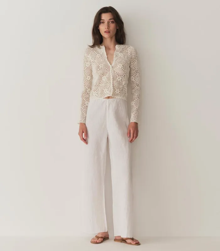 Shop OTTOLINE CARDIGAN Pearl DEN Knitwear
