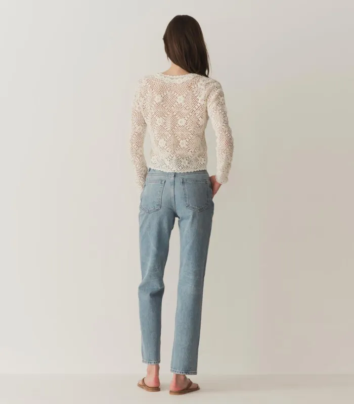Shop OTTOLINE CARDIGAN Pearl DEN Knitwear