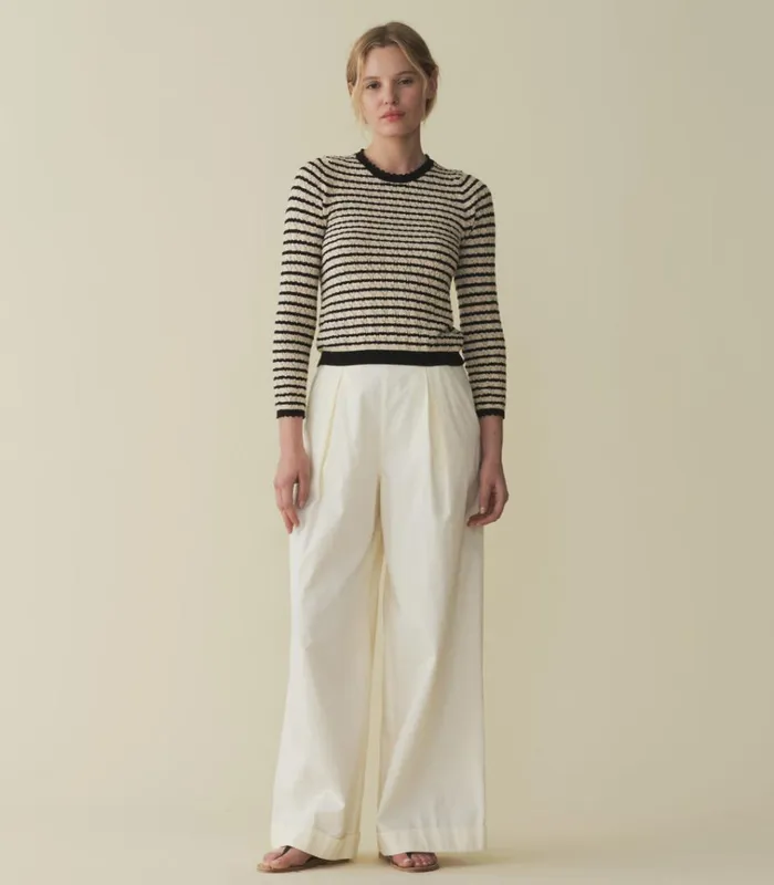 Shop PRUDENCE SWEATER Allaire Stripe DEN Knitwear