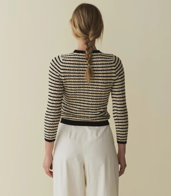 Shop PRUDENCE SWEATER Allaire Stripe DEN Knitwear