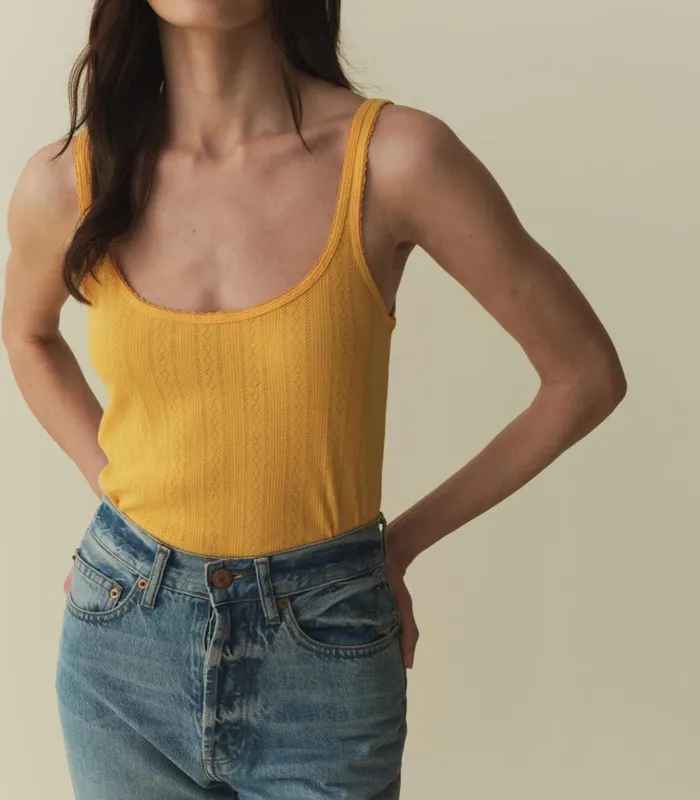 Shop SHAE TANK Jonquille Apolline Pointelle DEN Tees