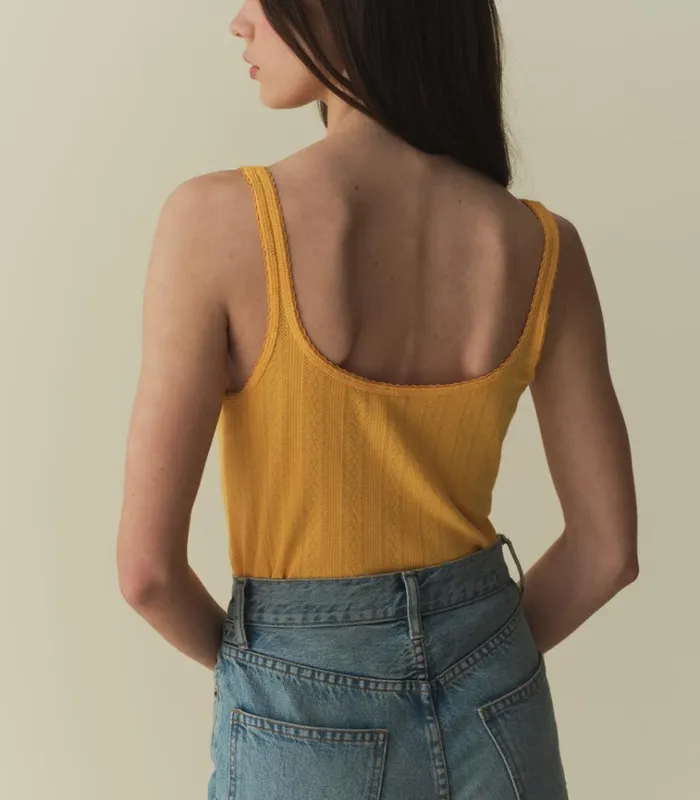 Shop SHAE TANK Jonquille Apolline Pointelle DEN Tees