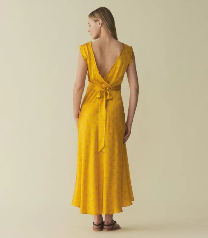 Shop TAHLIA DRESS Goldenrod Hillside Heather DEN Dresses