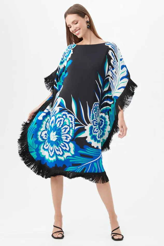 SHOP Trina Turk CAFTANS GLOBAL FRINGE DRESS