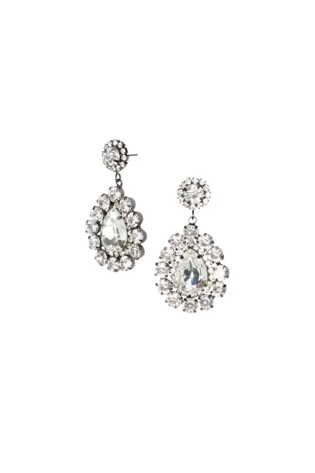 SHOP Trina Turk JEWELRY KJL CRYSTAL TEARDROP POST DROP EARRING