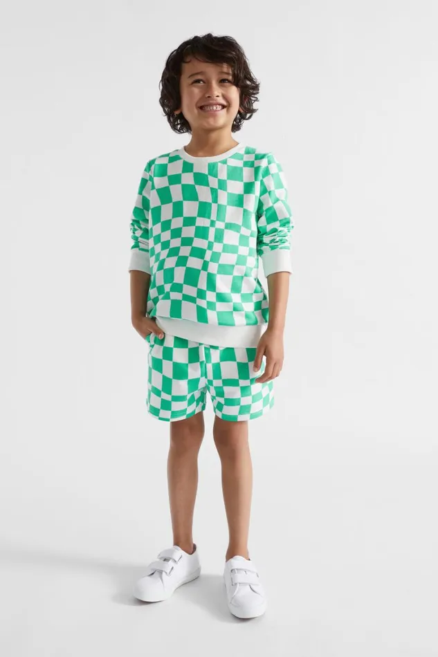 Shorts Boy Seed Heritage Checkerboard Track Short Jade Green