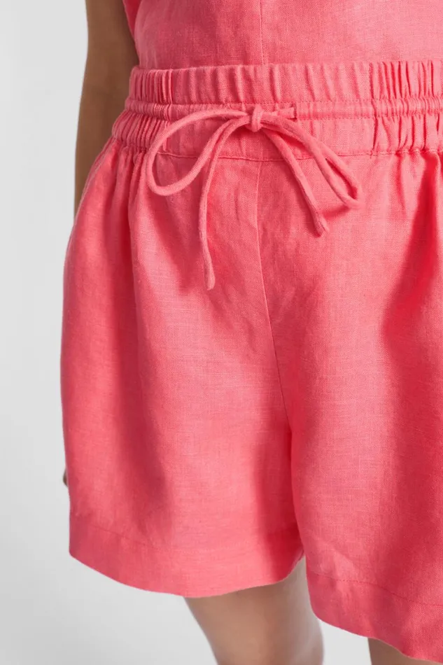 Shorts Woman Seed Heritage Core Linen Relaxed Short Wild Berry