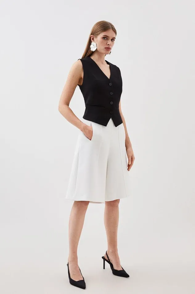 Shorts Women Karen Millen Compact Stretch Stitch Detail Tailored Walking Shorts Ivory Shorts Women Karen Millen Compact Stretch Stitch Detail Tailored Walking Shorts Ivory