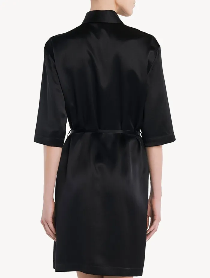 Silk Long Shirt In Black Sleepwear La Perla Silk Sleepwear Silk Long Shirt In Black Sleepwear La Perla Silk Sleepwear