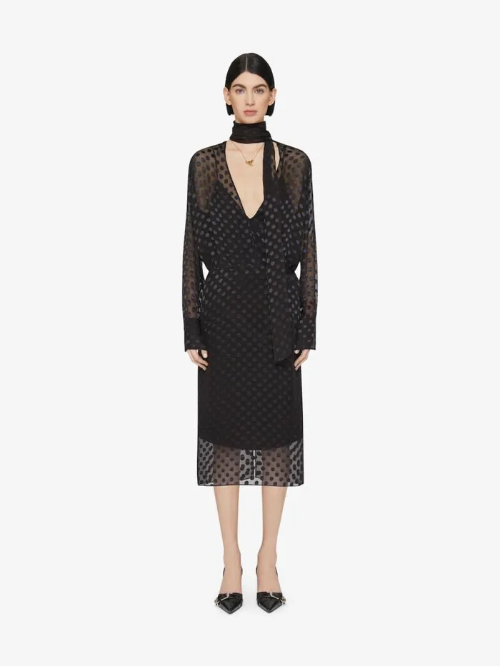 Skirt In Polka Dots Dvor Satin Black Women Givenchy Skirts