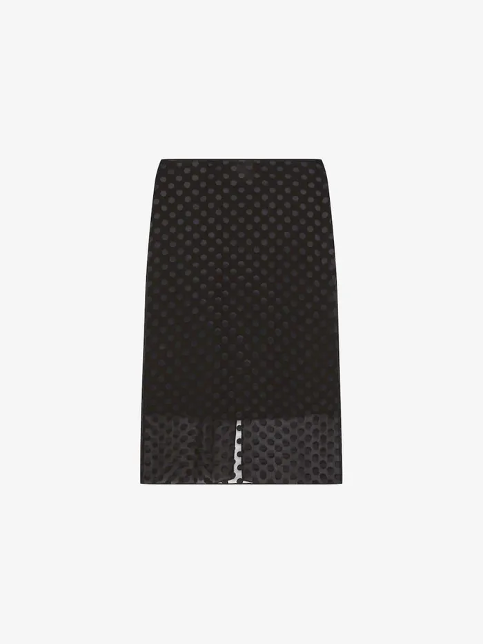 Skirt In Polka Dots Dvor Satin Black Women Givenchy Skirts