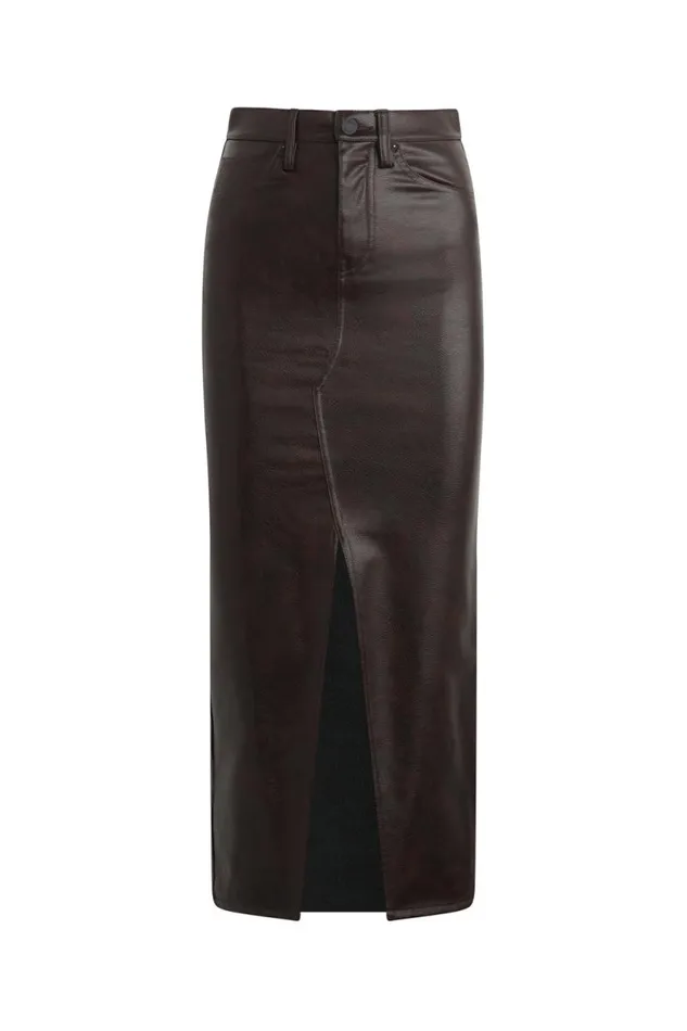 Skirts Women Hudson Jeans Reconstructed Skirt Marbled Vegan Leather Skirts Women Hudson Jeans Reconstructed Skirt Marbled Vegan Leather