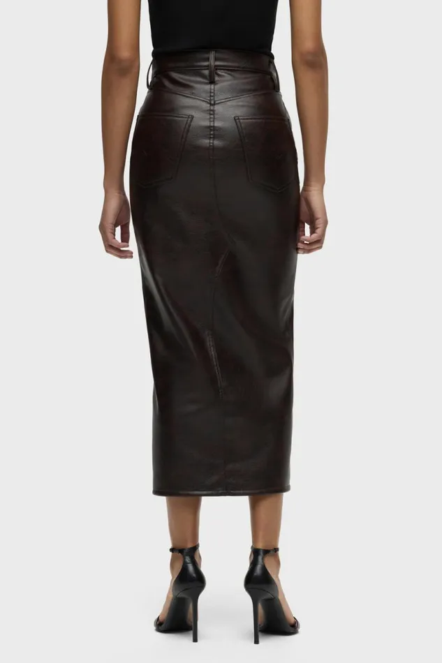 Skirts Women Hudson Jeans Reconstructed Skirt Marbled Vegan Leather Skirts Women Hudson Jeans Reconstructed Skirt Marbled Vegan Leather