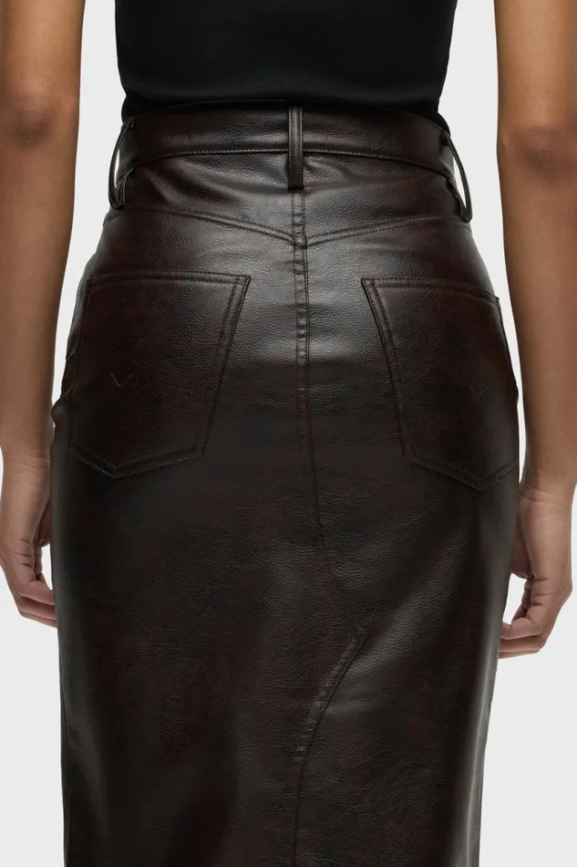 Skirts Women Hudson Jeans Reconstructed Skirt Marbled Vegan Leather Skirts Women Hudson Jeans Reconstructed Skirt Marbled Vegan Leather