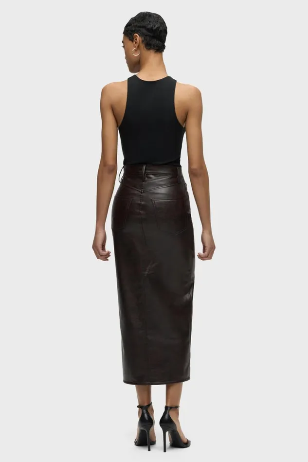 Skirts Women Hudson Jeans Reconstructed Skirt Marbled Vegan Leather Skirts Women Hudson Jeans Reconstructed Skirt Marbled Vegan Leather