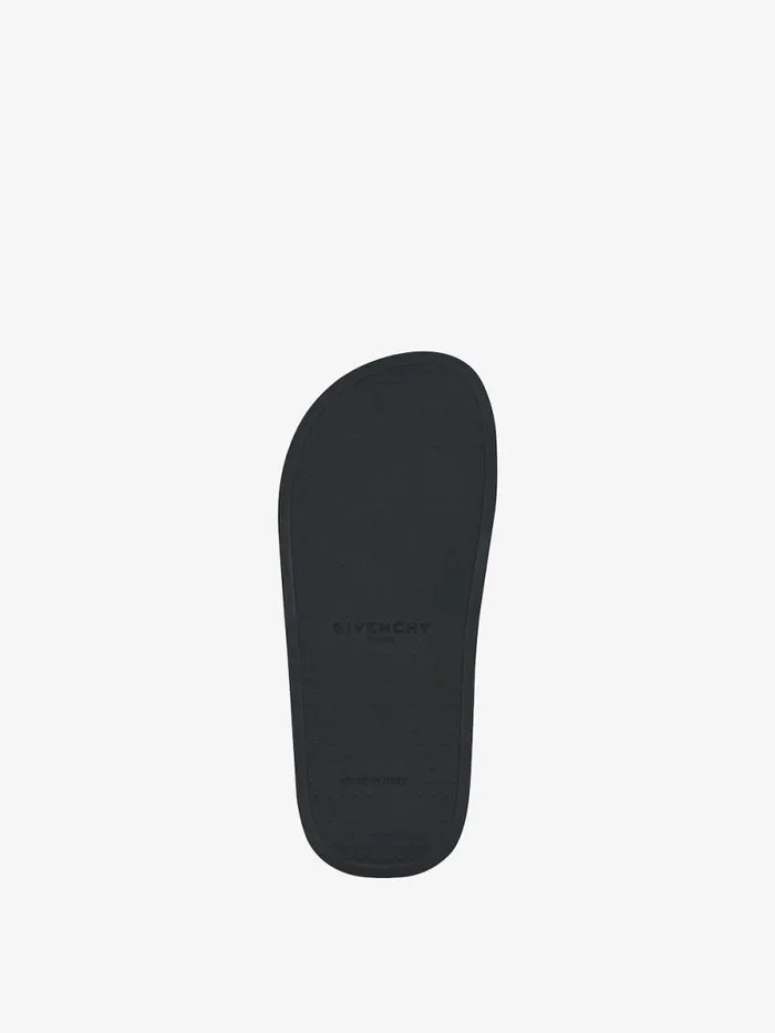Slide Flat Sandals In Raffia Blacknatural Women Givenchy Slides and Sandals