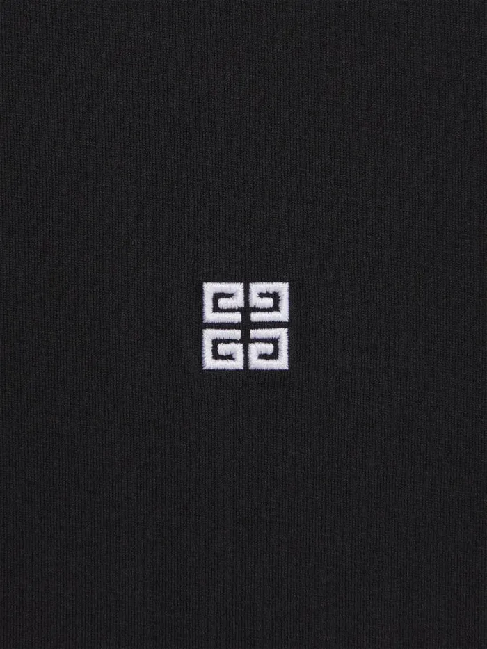 Slim Fit TShirt In Cotton With 4g Detail Black Men Givenchy TShirts