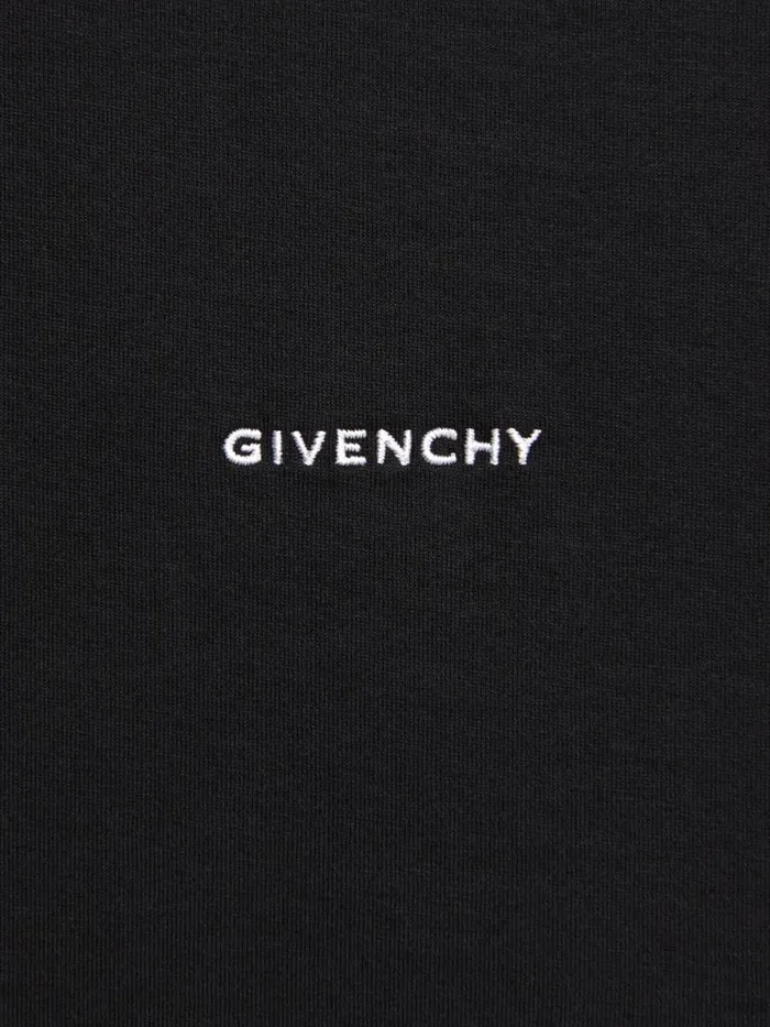 Slim Fit TShirt In Cotton With 4g Detail Black Men Givenchy TShirts