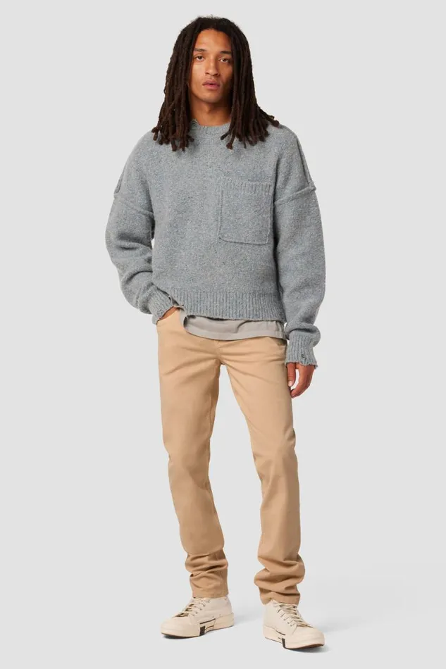 Slim Men Hudson Jeans Blake Slim Straight Twill Pant Cream Slim Men Hudson Jeans Blake Slim Straight Twill Pant Cream