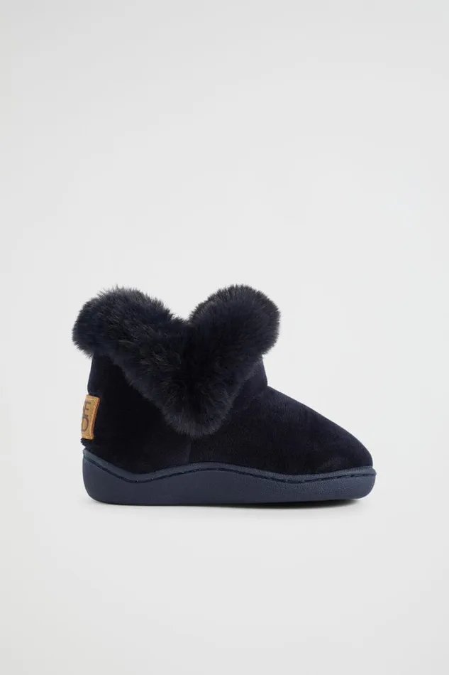 Slippers Girl Seed Heritage Fluffy House Boot Navy