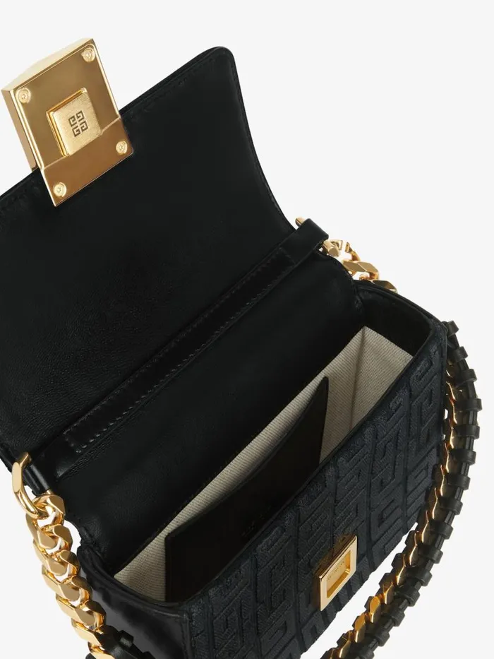 Small 4g Bag In 4g Embroidery With Chain Black Women Givenchy Crossbody Bags