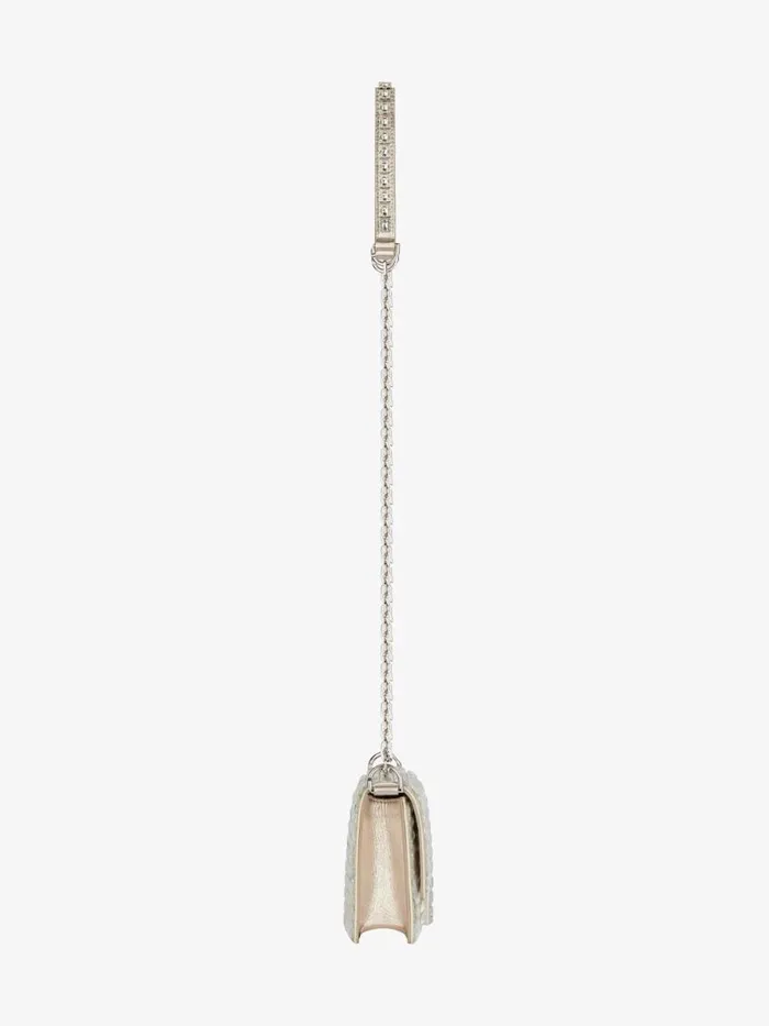 Small 4g Bag In Satin With Strass And Chain Natural Beige Women Givenchy Crossbody Bags