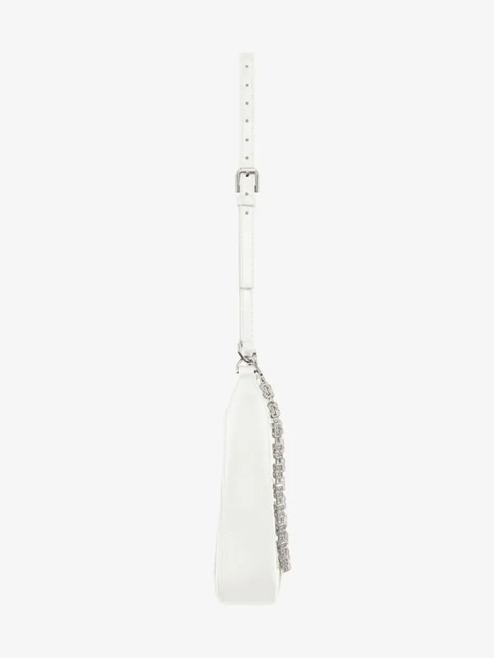 Small Cut Out Bag In Shiny Leather With Chain Ivory Women Givenchy Shoulder Bags
