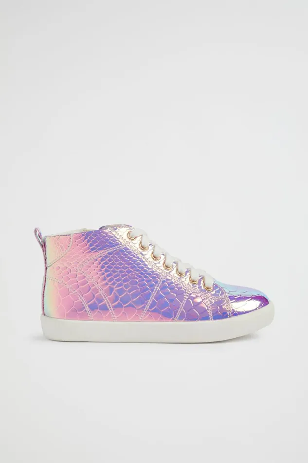 Sneakers and Trainers Girl Seed Heritage Iridescent Hightop Iridescent
