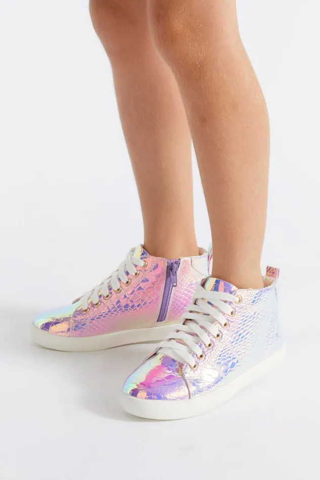 Sneakers and Trainers Girl Seed Heritage Iridescent Hightop Iridescent