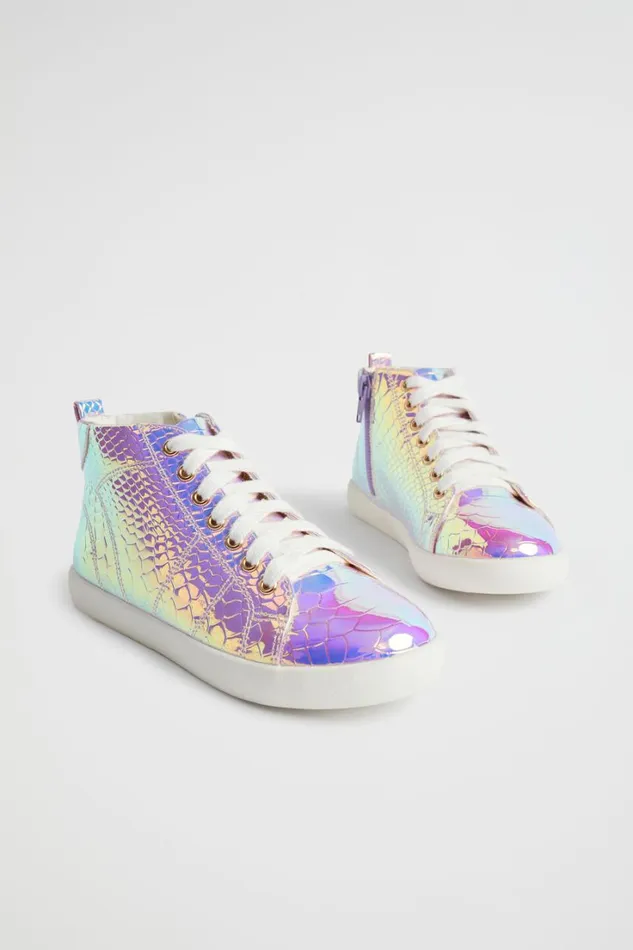Sneakers and Trainers Girl Seed Heritage Iridescent Hightop Iridescent