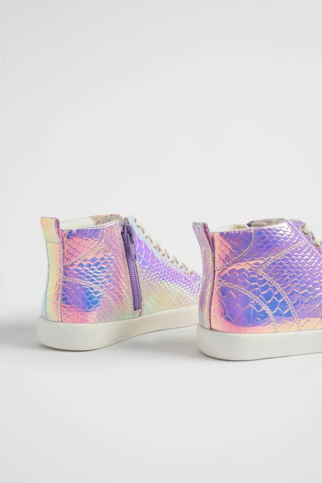 Sneakers and Trainers Girl Seed Heritage Iridescent Hightop Iridescent