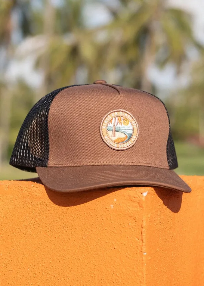 Solid Sets Trucker Hat Dark Earth Men Vissla Accessories