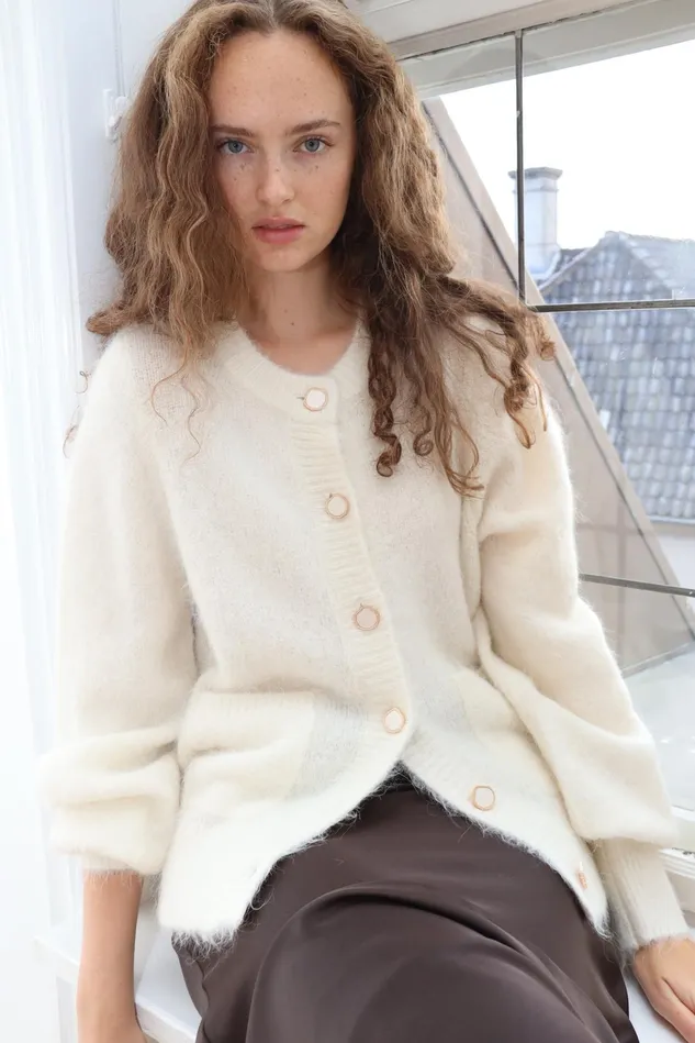 Stevie Cardigan 8211 Off White Women Cras Knitwear