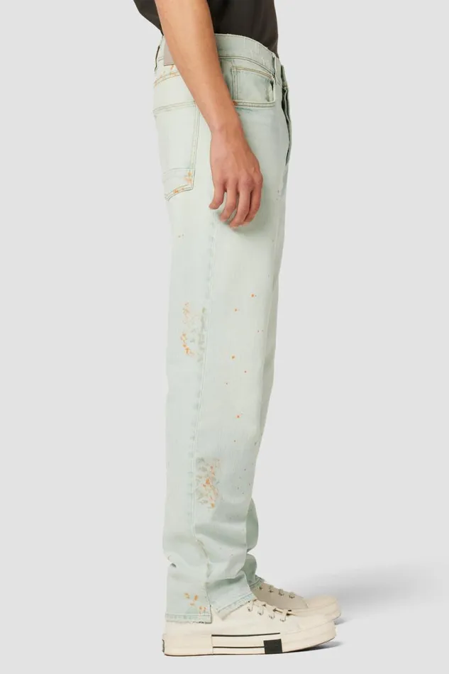 Straight Leg Men Hudson Jeans Reese Straight Leg Jean 32034 Inseam Pale Indigo