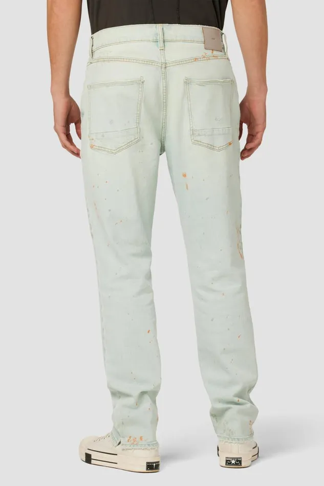 Straight Leg Men Hudson Jeans Reese Straight Leg Jean 32034 Inseam Pale Indigo